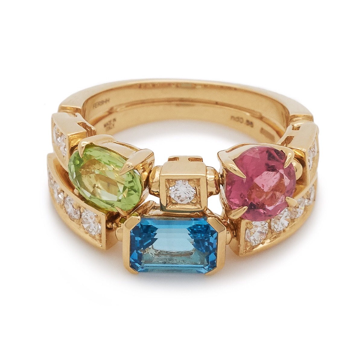 立于风中的elsa【bulgari 宝格丽 allegra color 金质戒指】镶嵌圆形