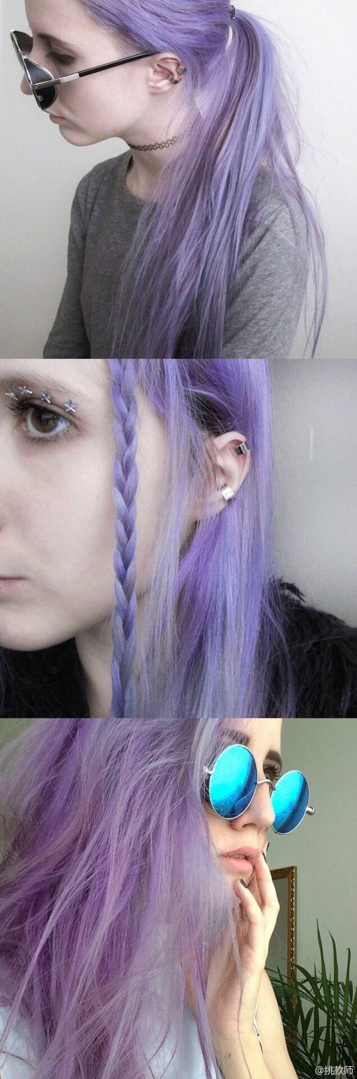 超美的紫色头发5