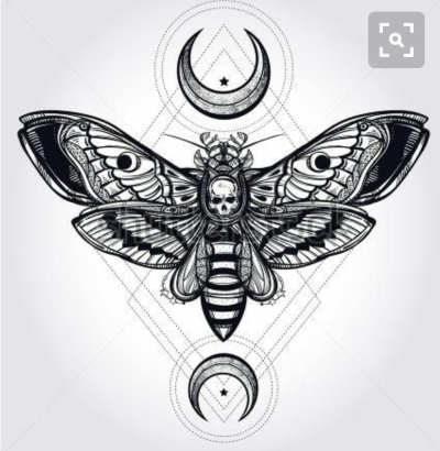 tattoo idea, art design 手绘,黑白,线稿,飞蛾,抽象,创意,纹身手稿