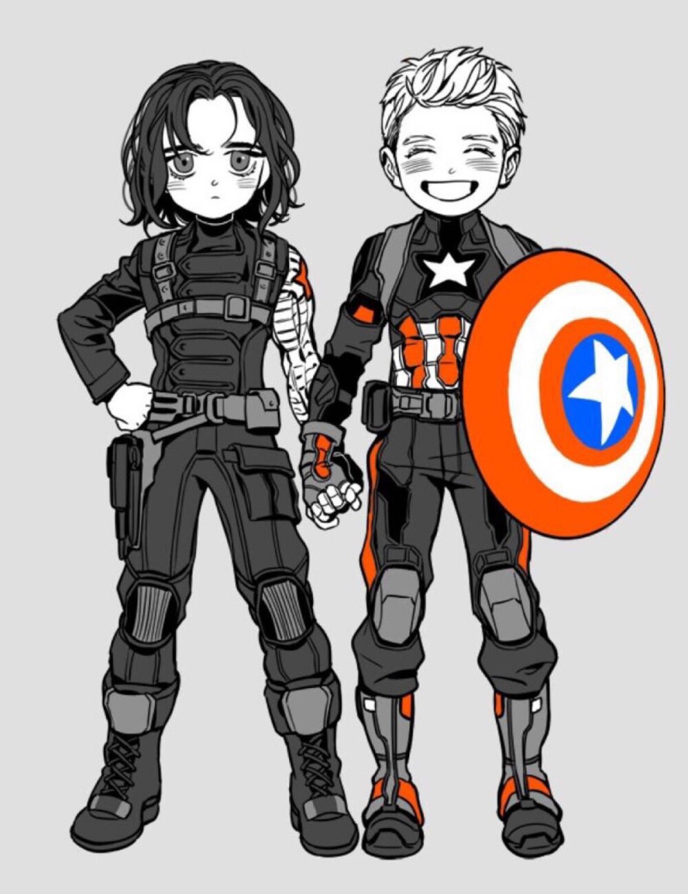 盾冬stucky 美国队长 冬日战士 steve rogers bucky 美队 冬兵