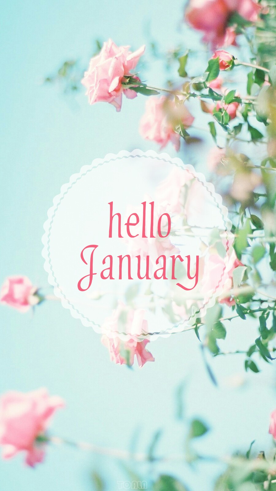 [hello,january/你好,一月]#月份壁纸#节日壁纸#风景#插画#英文#@潼