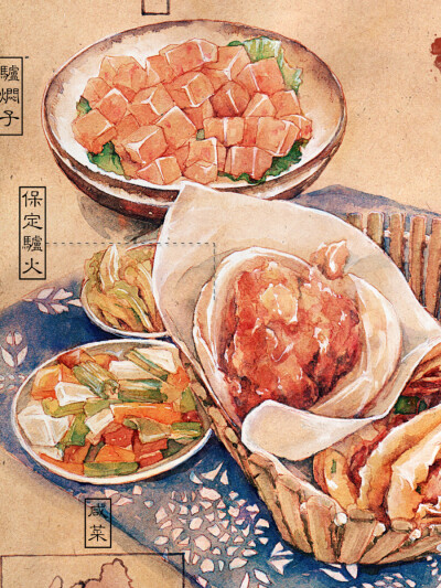 驴肉插画图片