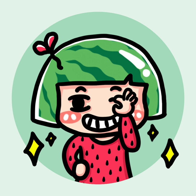 西瓜#头像#萌#q版#瓜小西#手绘#卡通#可爱