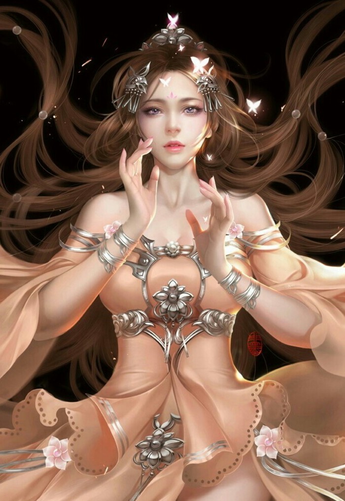 cg手绘 不一样的汉服唐装 剑网三 七秀