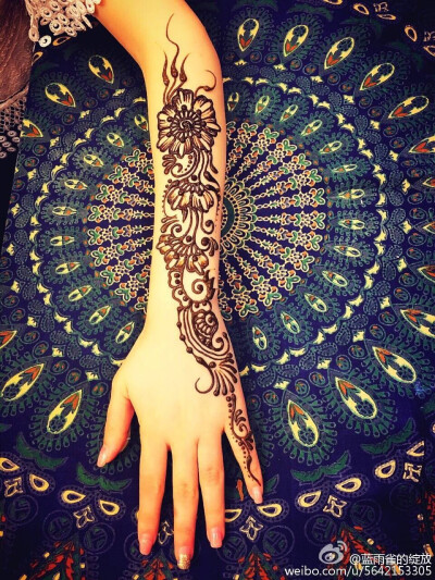 印度汉娜手绘# #印度汉娜手绘培训# #印度海娜纹身# #印度海娜手绘