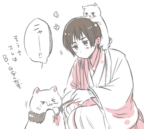二次元动漫猫咪帅哥aph黑塔利亚喵塔本家图官方小菊米喵