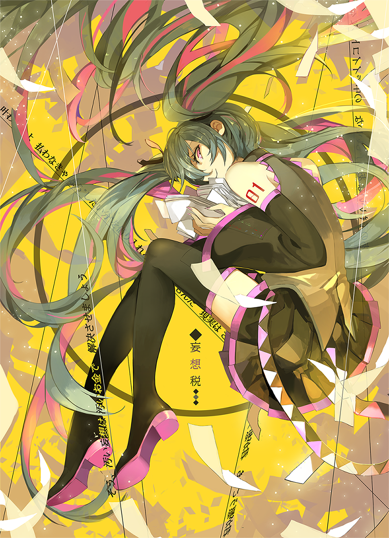 p站 二次元 动漫插画 少女 头像 原创 初音未来 妄想税 唯美 画师