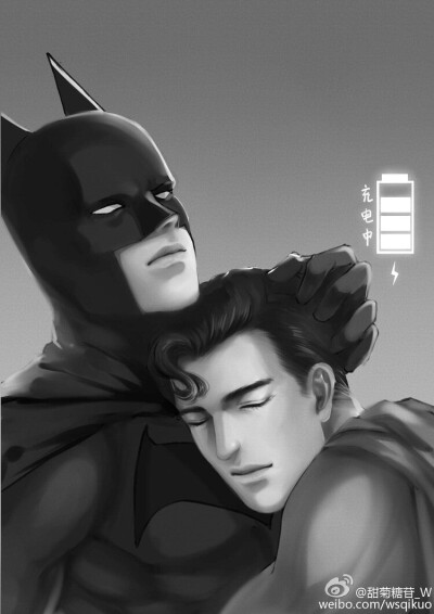 蝙蝠侠超人cp图图片