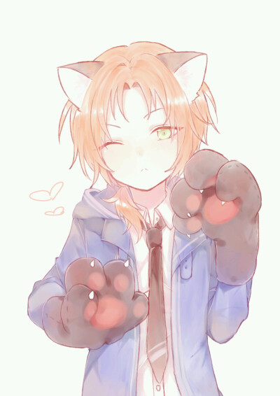 沐湷搬运偶像梦幻祭 月永雷欧 猫耳 头像 少男 正太 可爱 q萌 pid