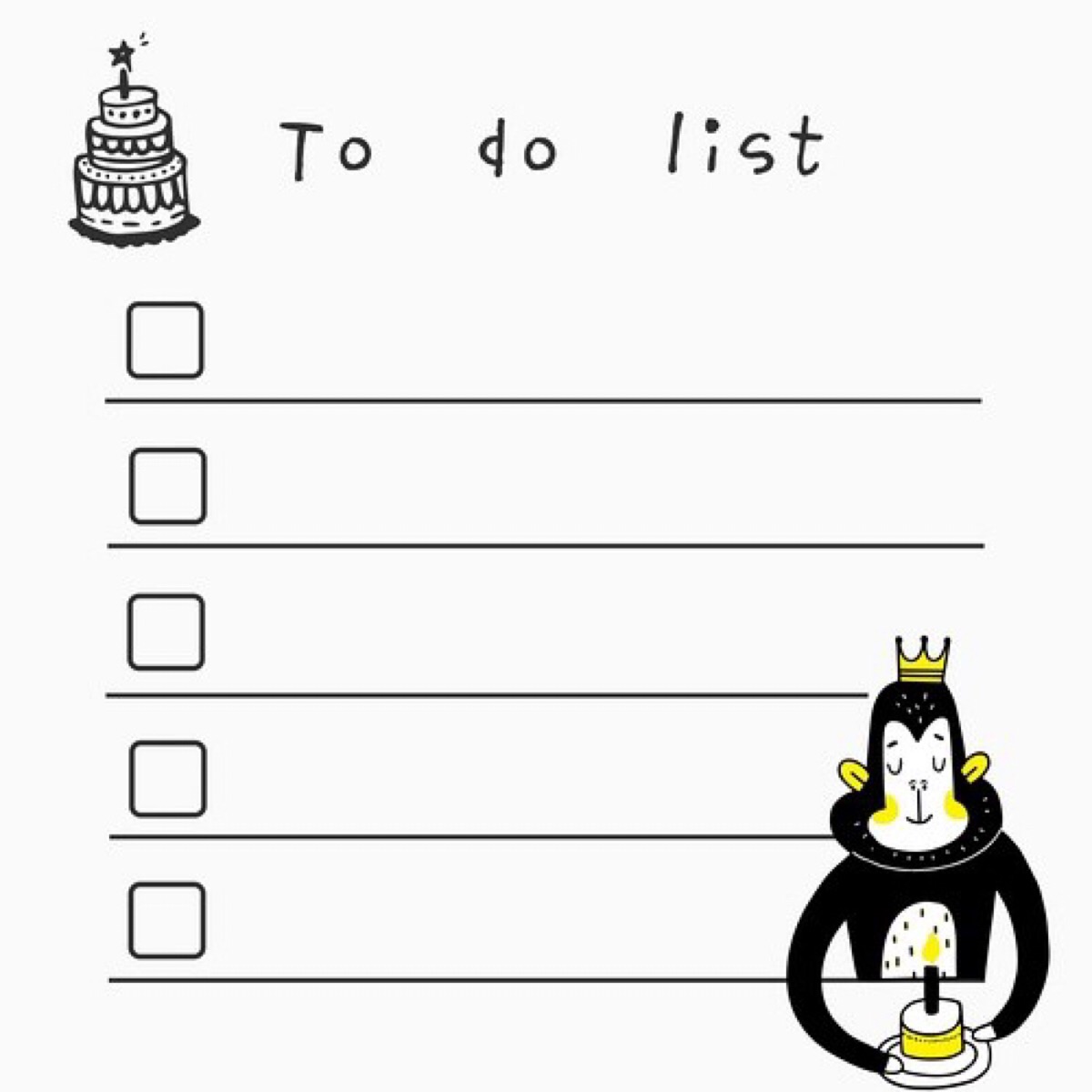 咕咕机打印素材 to do list