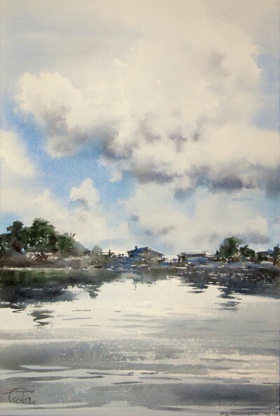 temerev水彩风景画