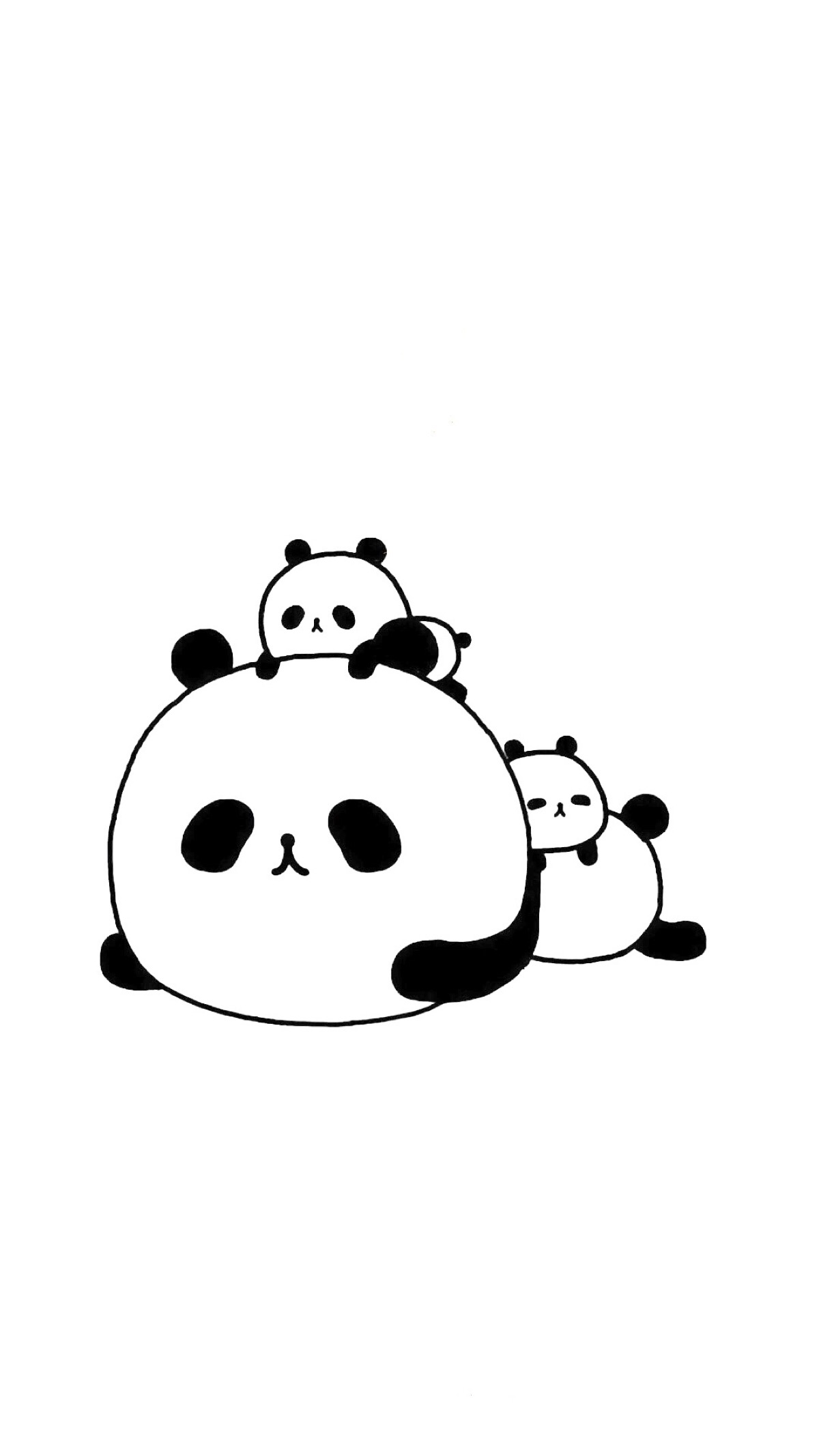 熊猫 简单 卡通壁纸