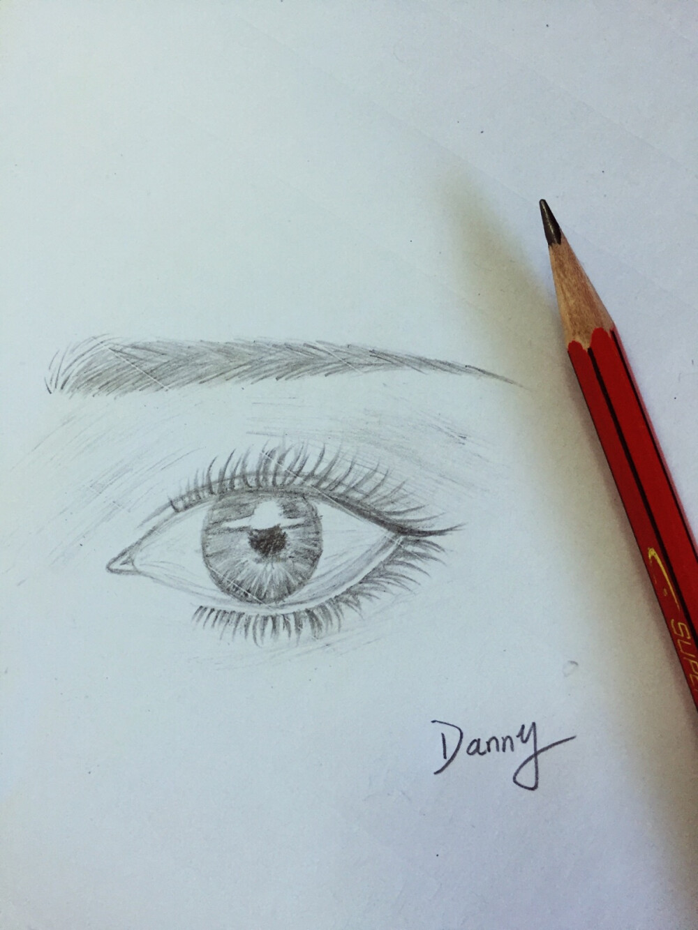 铅笔画眼睛素描danny