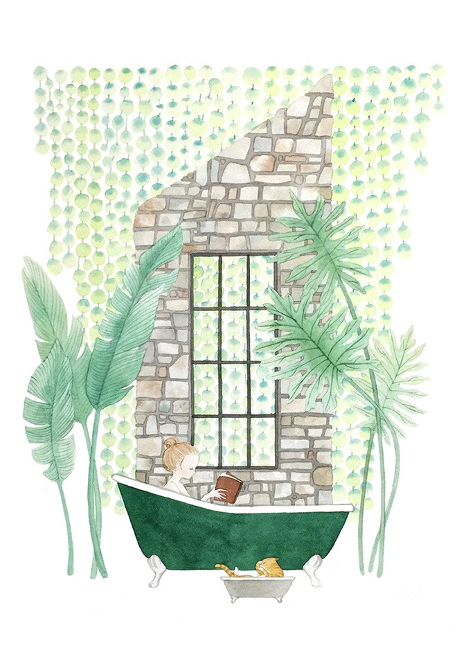 泡浴插画师rosa作品