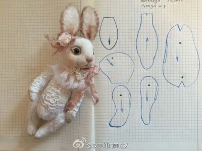 大布艺兔子的制作图纸图片