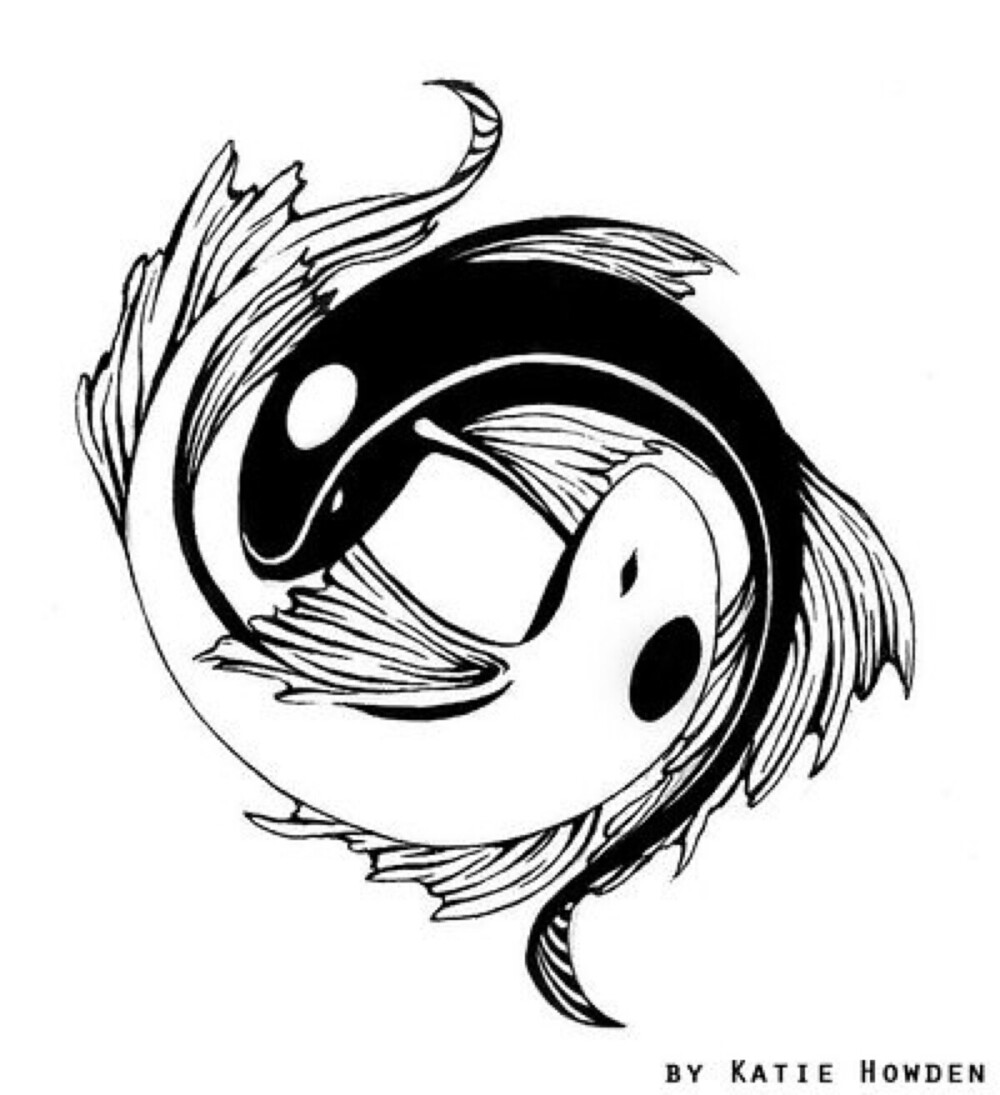 黑白太极鱼寓意图片