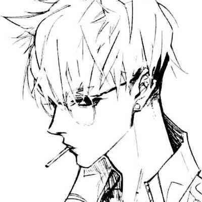 黑白男头