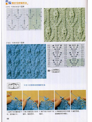 3针3行枣形花的编织法