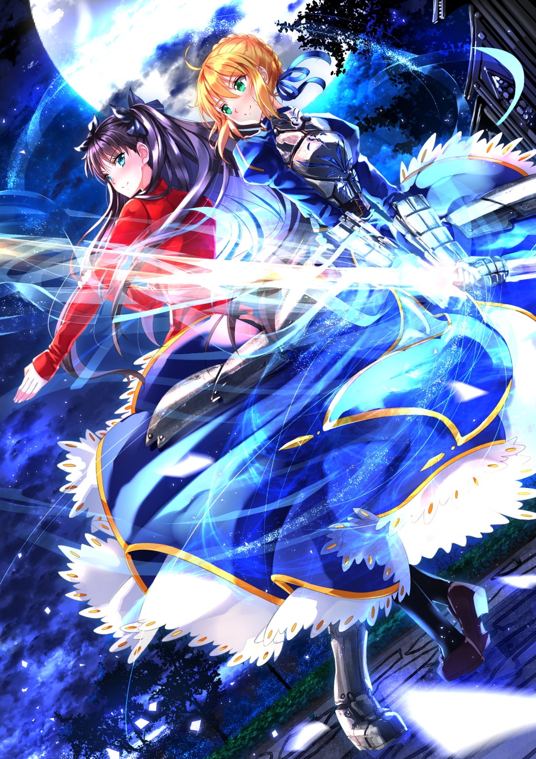 凛&saber fate(转自zerochan)