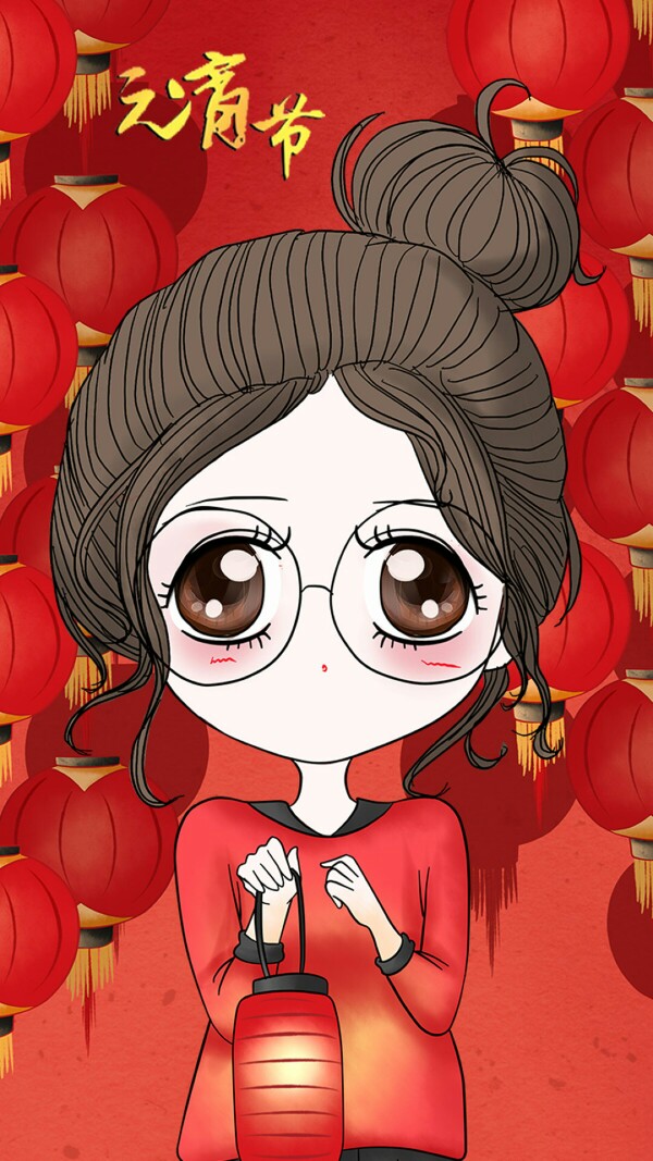 可爱美丽的b娜娜头像美图女生壁纸锁屏萌萌图插画