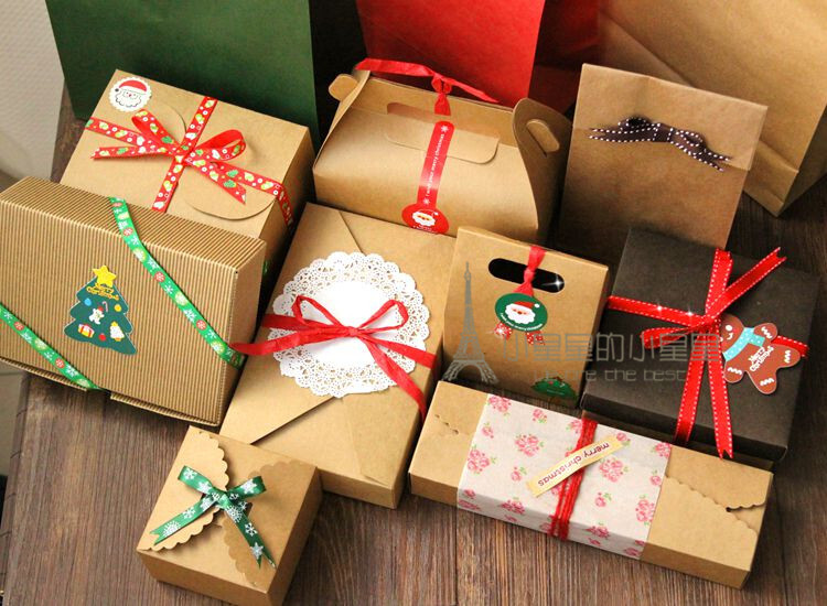 多款选diy牛皮纸烘焙包装盒