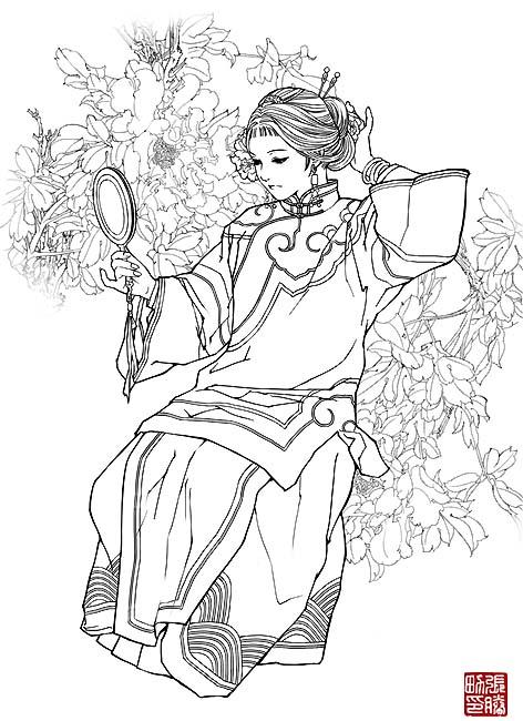 古风线稿