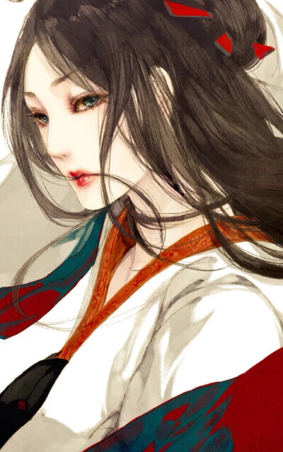 伊吹五月 剑三 天策 古风美人涂鸦 色彩 水彩 手绘 铅笔 彩铅 彩色