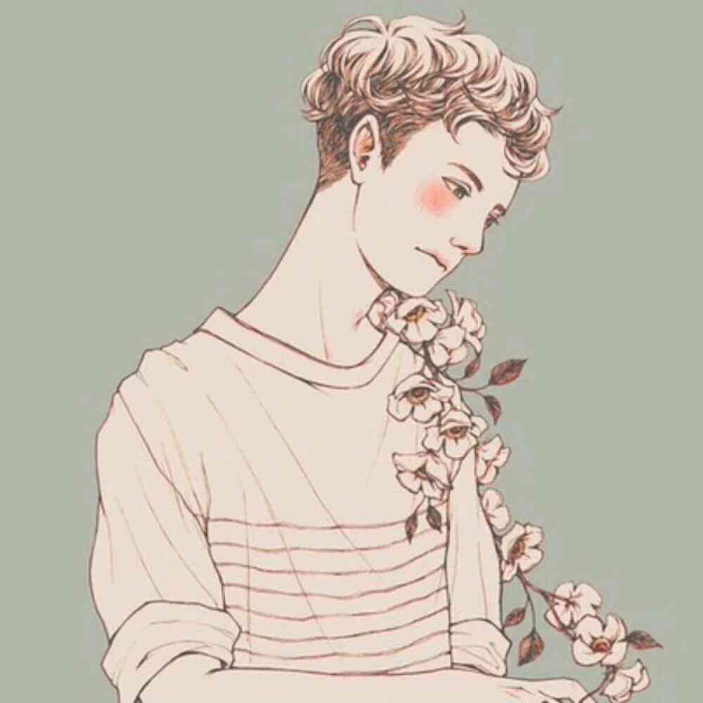 文艺插画情侣头像