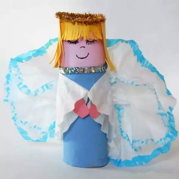 手工制作卫生纸筒娃娃图片