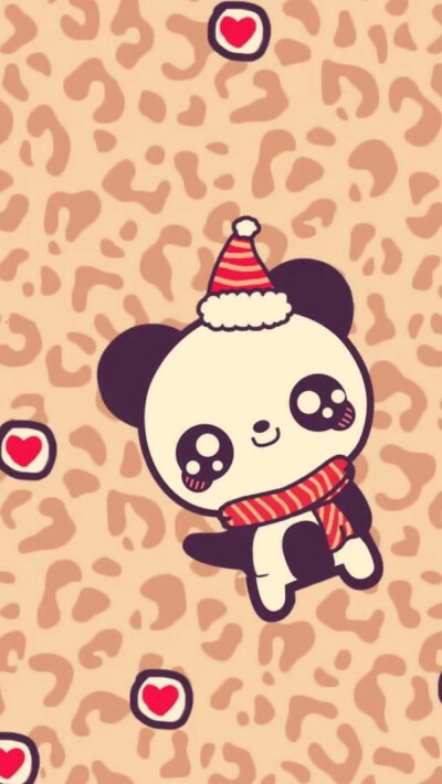 可爱 简单 插画 萌物熊猫#手机壁纸"