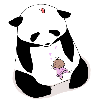 画师m@かにかま下さい id=38833276 萌 萌物 熊猫 漫 可爱 黑白 【萌