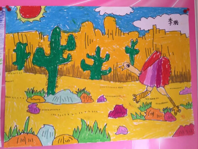 土地沙漠化儿童画图片