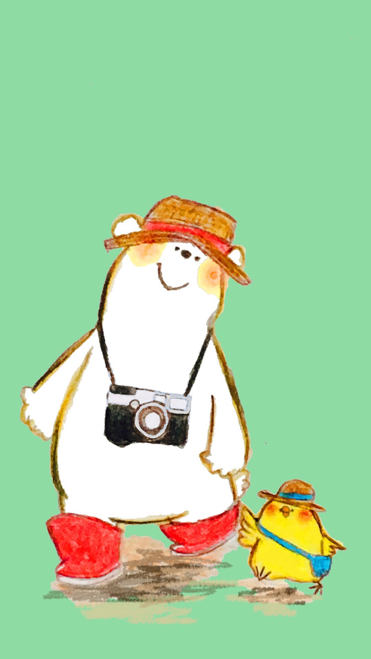 熊熊 插画风壁纸