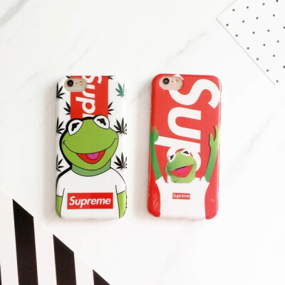 iphone6/6s/plus苹果手机壳潮牌青蛙superme磨砂硬壳手机保护套