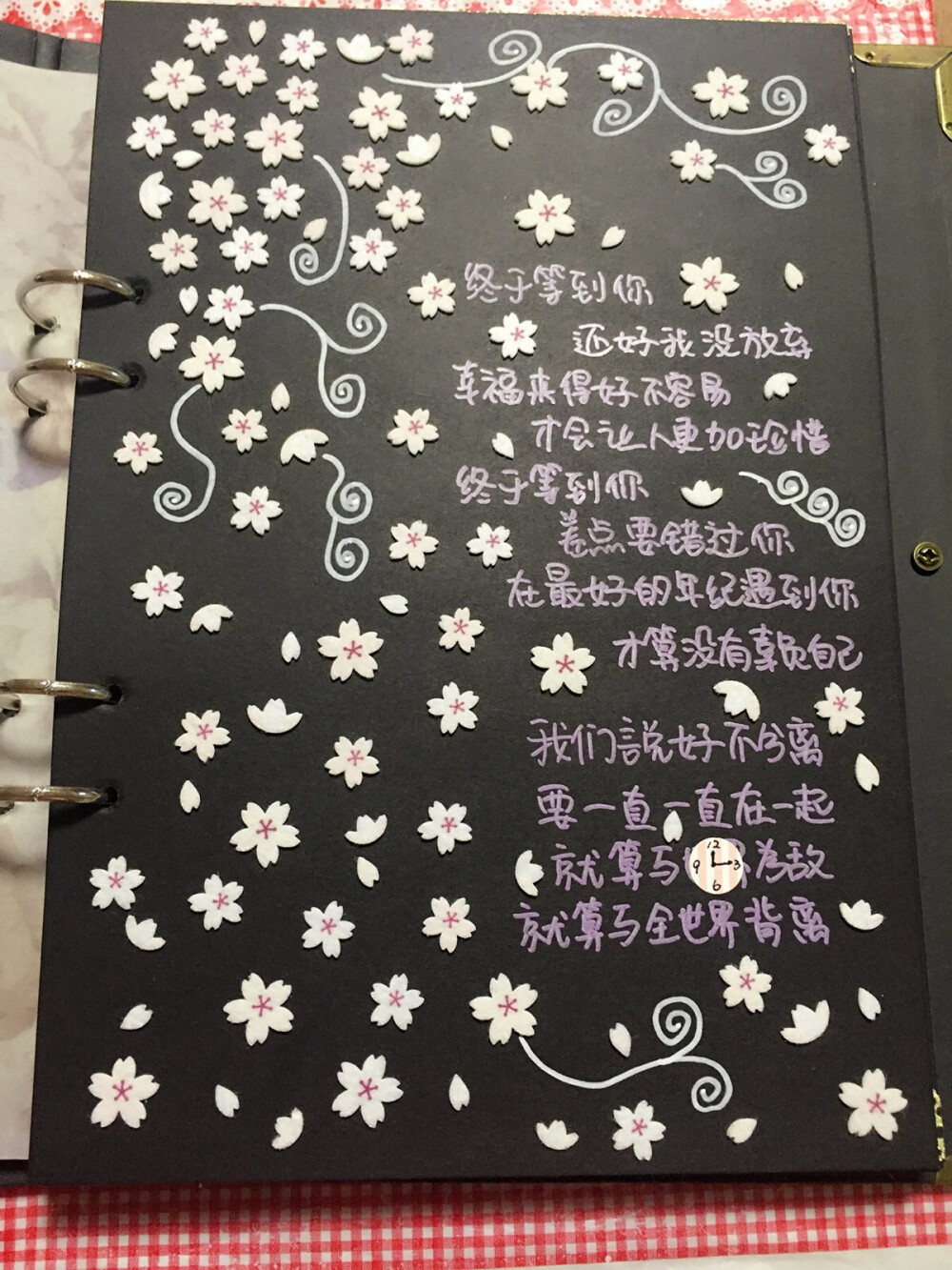 第一次diy相册,确实需要很多创意,很多都是借鉴了网上图片的创意,字是