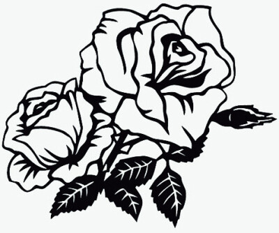橡皮章留白玫瑰花图片