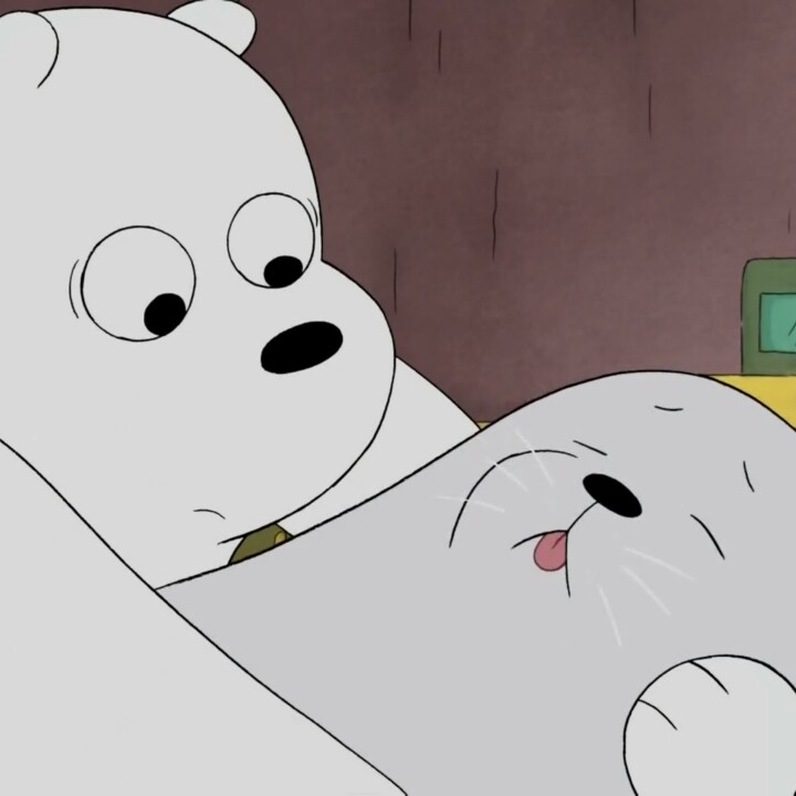 白熊棕熊情侣头像图片