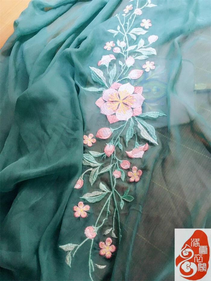 汉服配饰 绣花披帛