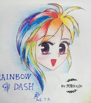 云宝黛西 rd rainbow dash 【小马宝莉六主角彩虹化拟人头像】