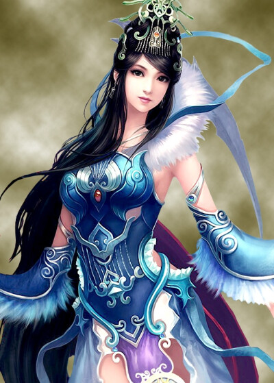 人物cg手绘插画 古风网游 三国志12 拳皇 剑灵