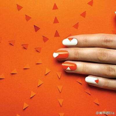 橙色 美甲