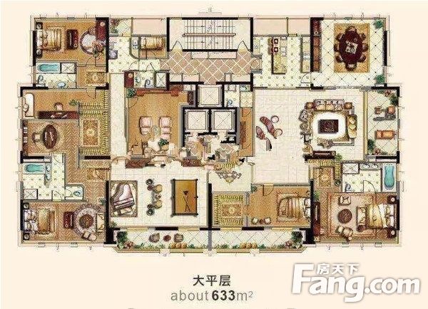190平方大平层设计图,200平方大平层户型图 大平层豪华设计图