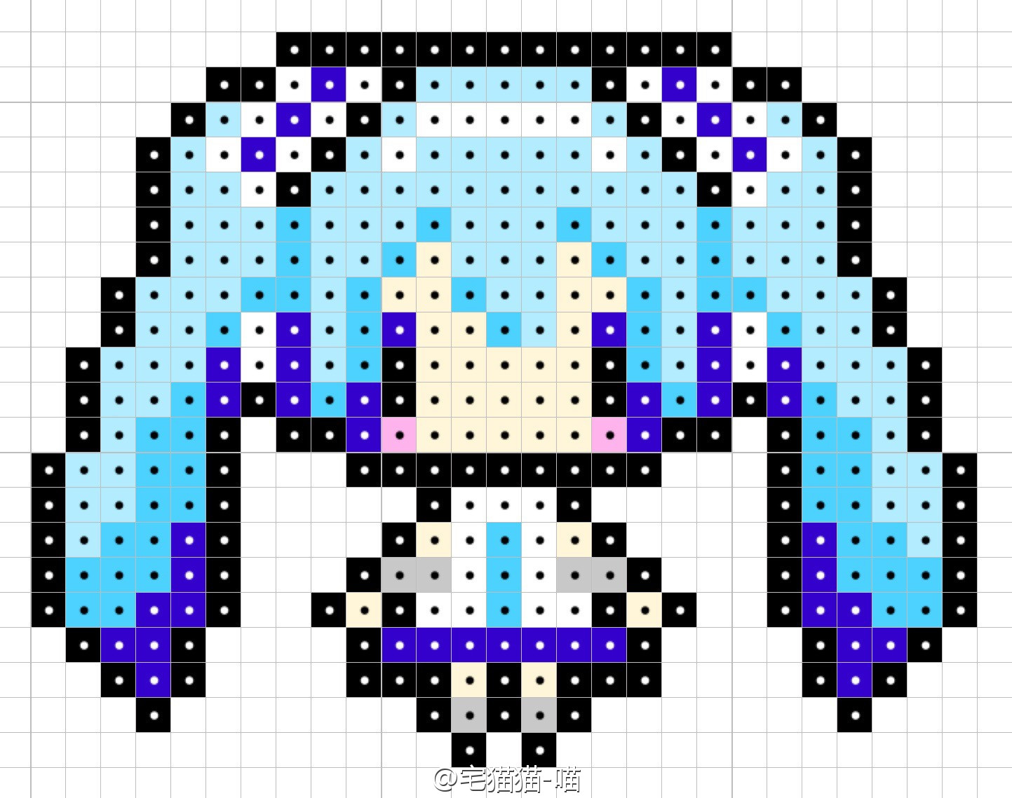 初音未来像素拼豆图纸