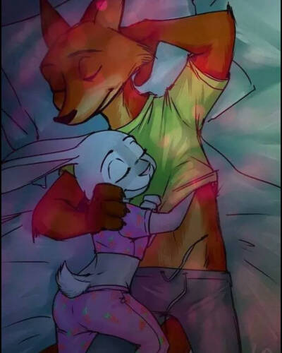 疯狂动物城,zootopia,手绘,朱迪尼克,cp,头像