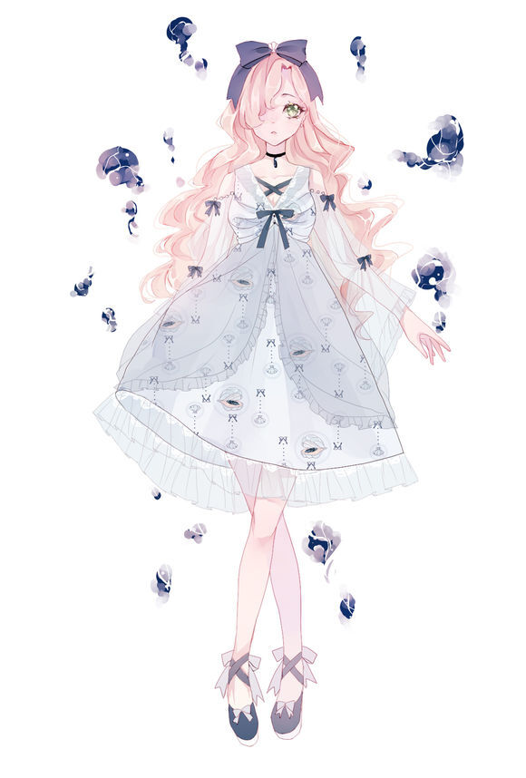 让人爱不释手的洛丽塔,手绘插画图纸.