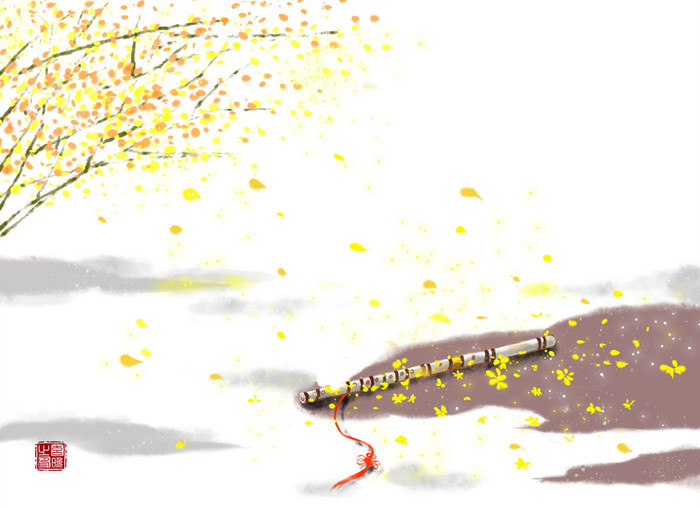 手绘古物【套图】【竹笛】【彩色】【古风】