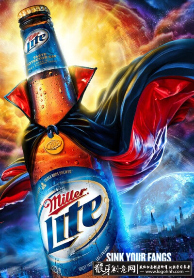海报灵感 精品大气啤酒宣传海报设计灵感 啤酒广告合成创意灵感 震撼