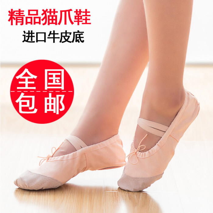 女童芭蕾舞鞋成人舞蹈鞋女软底练功鞋瑜伽鞋春季形体鞋跳舞鞋软底
