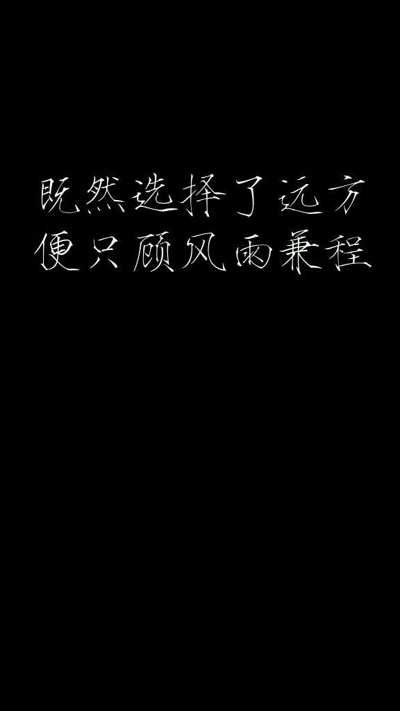 既然选择了远方,便只顾风雨兼程.