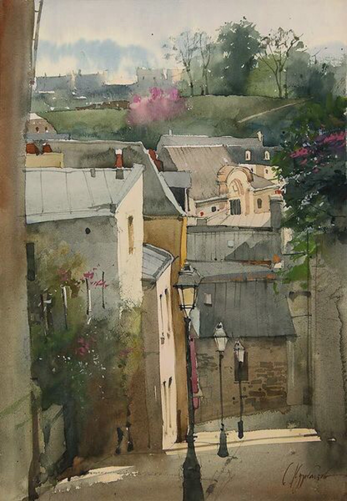 kurbatov的水彩风景画